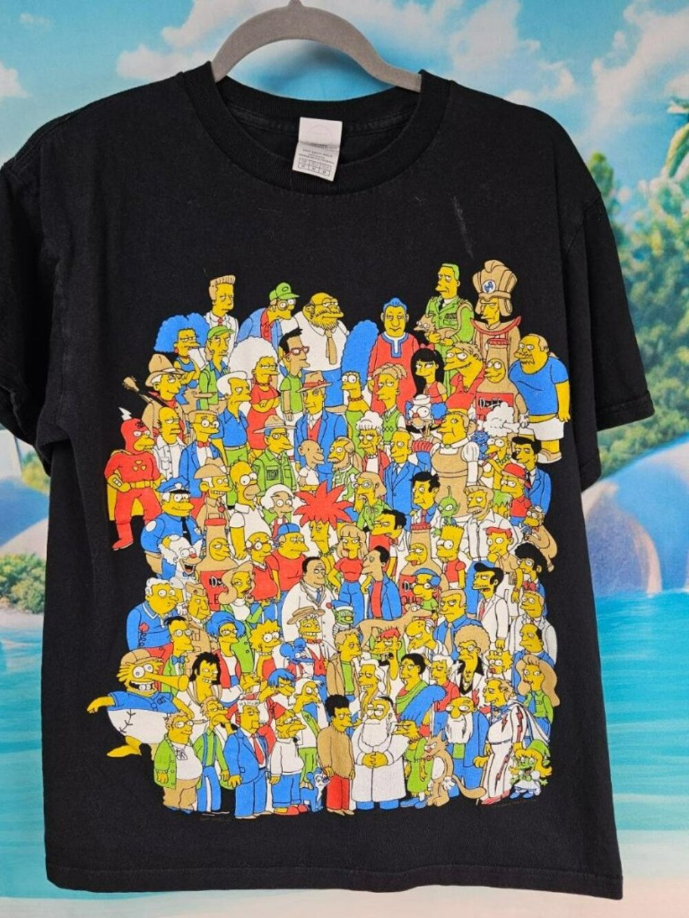 The Simpsons Black T-Shirt Mens M Unisex Cartoon Characters Graphic Tee Funny